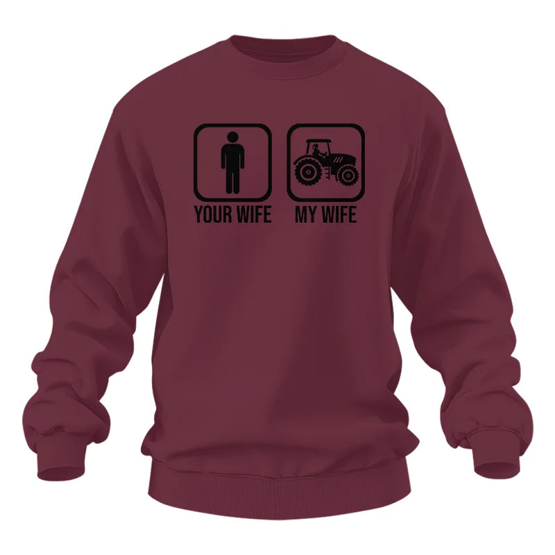 Image of My Wife Is Cooler Than Yours Funny Farm Tractor 2 - Unisex Heavy Blend™ Crewneck Sweatshirt