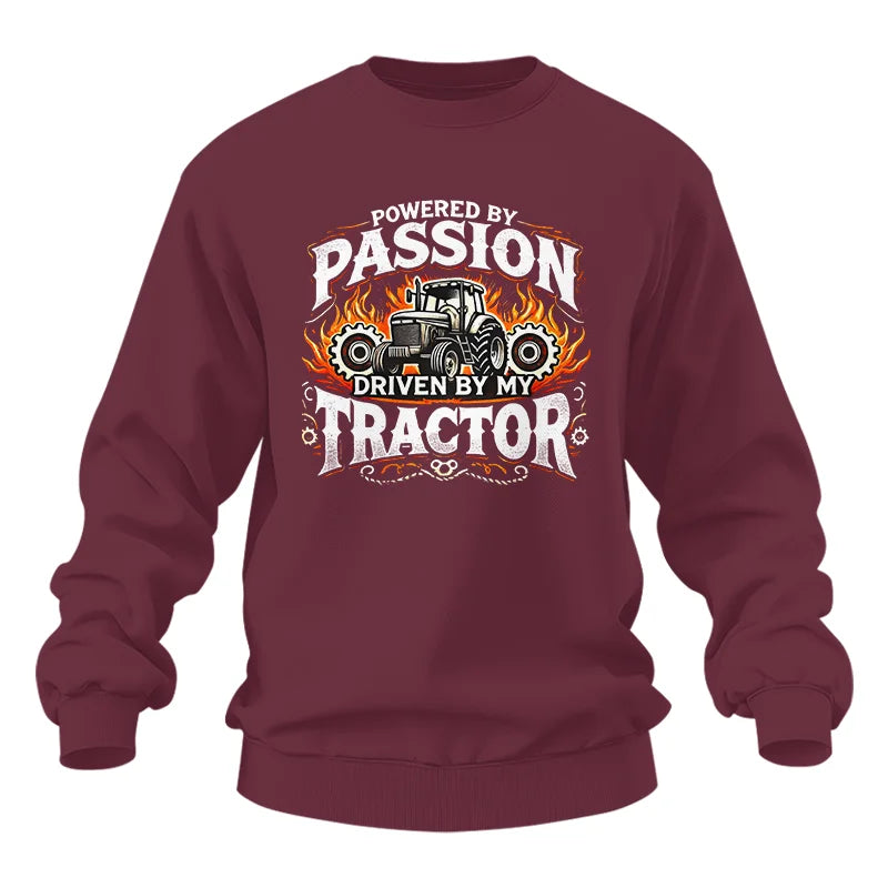 Powered By Passion Driven By My Tractor 1 - Unisex Heavy Blend™ Crewneck Sweatshirt