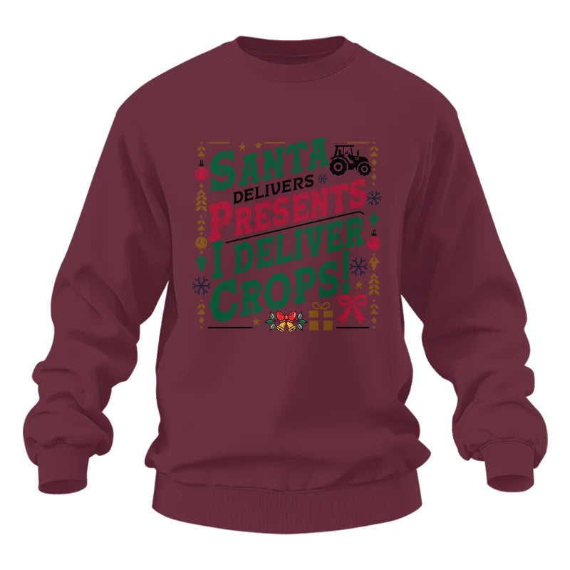 Santa Deliver Present I Deliver Crops! - Unisex Heavy Blend™ Crewneck Sweatshirt