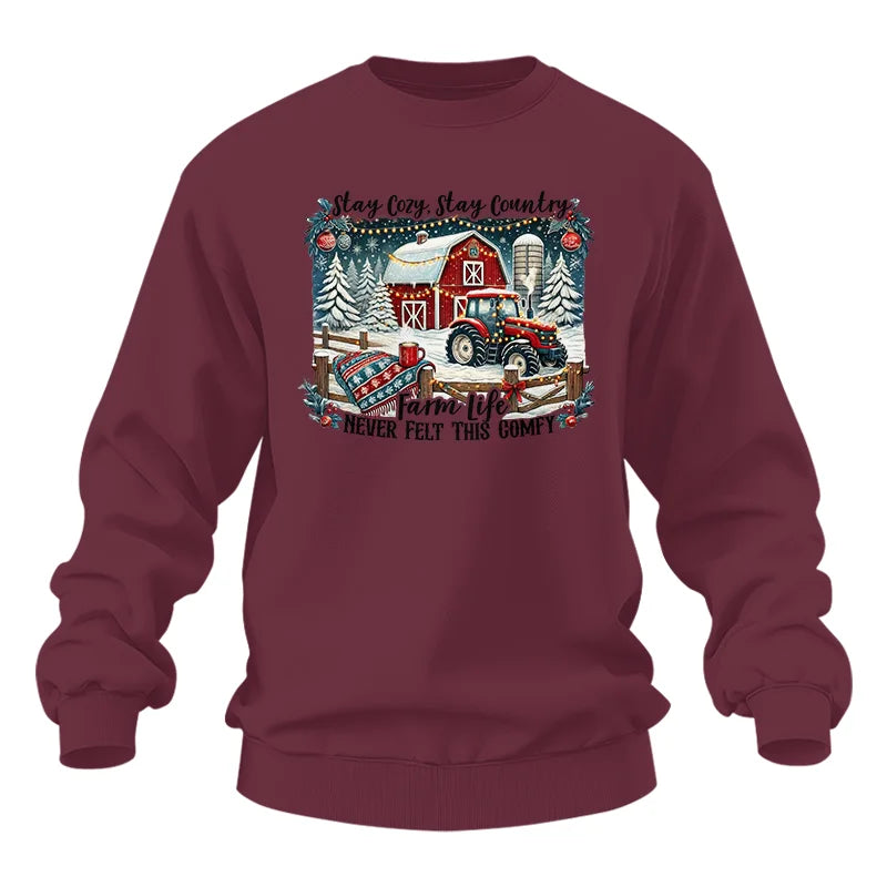 Stay Cozy_Stay Country_Farm Life Never Felt This Comfy 3 - Unisex Heavy Blend™ Crewneck Sweatshirt