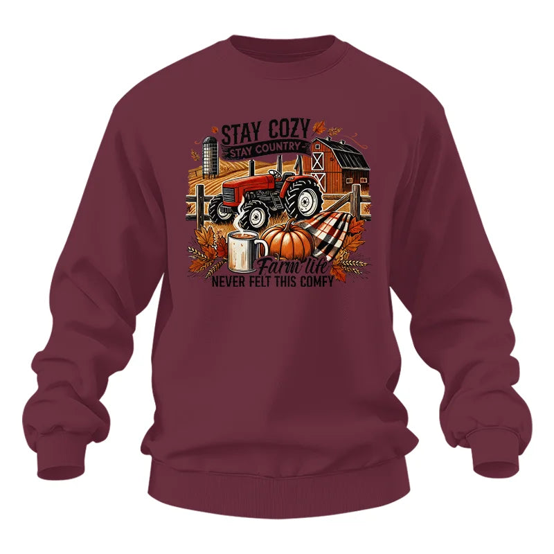 Image of Stay Cozy_Stay Country_Farm Life Never Felt This Comfy - Unisex Heavy Blend™ Crewneck Sweatshirt