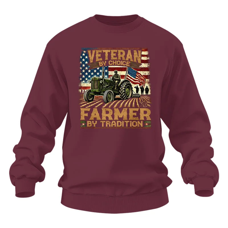 Veteran Farmer Veteran By Choice_Farmer By Tradition - Unisex Heavy Blend™ Crewneck Sweatshirt