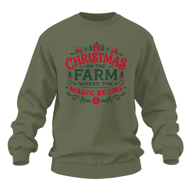 Image of Christmas on the Farm Where the Magic Begins! 1 - Unisex Heavy Blend™ Crewneck Sweatshirt