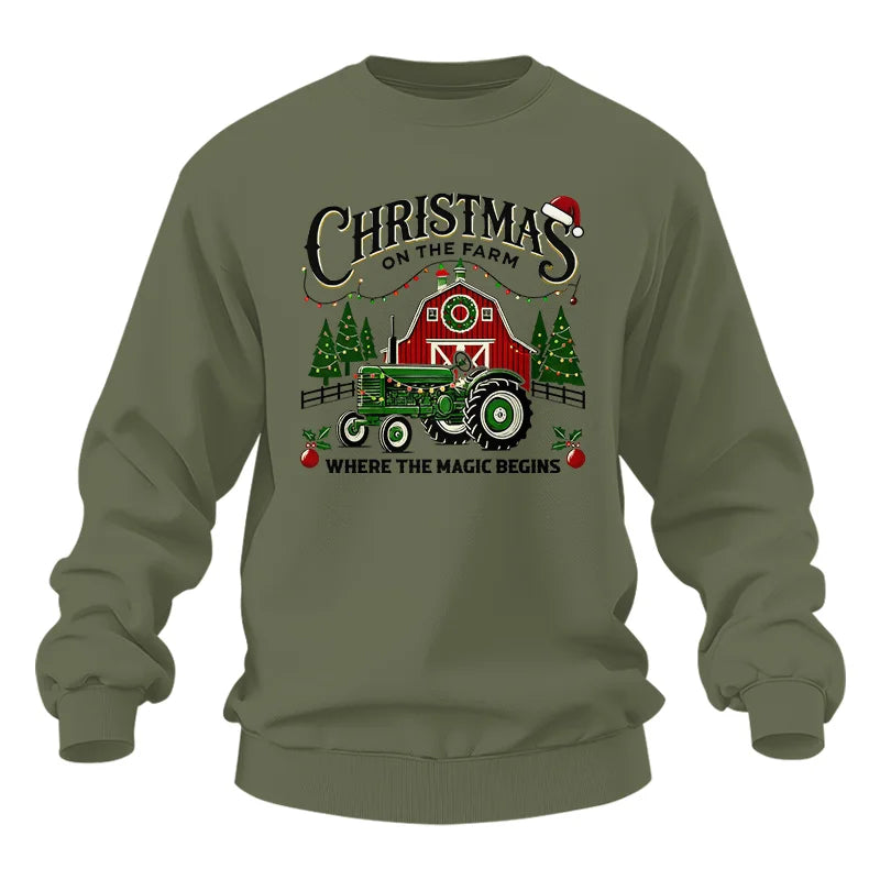 Christmas on the Farm Where the Magic Begins! 5 - Unisex Heavy Blend™ Crewneck Sweatshirt