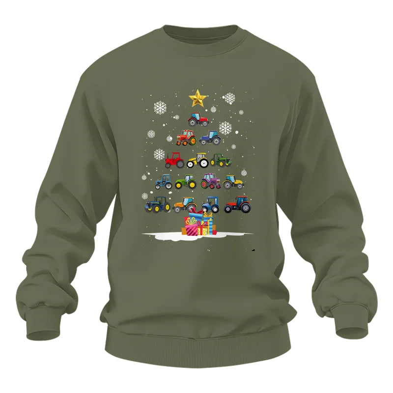 Christmas Tractor Tree - Unisex Heavy Blend™ Crewneck Sweatshirt