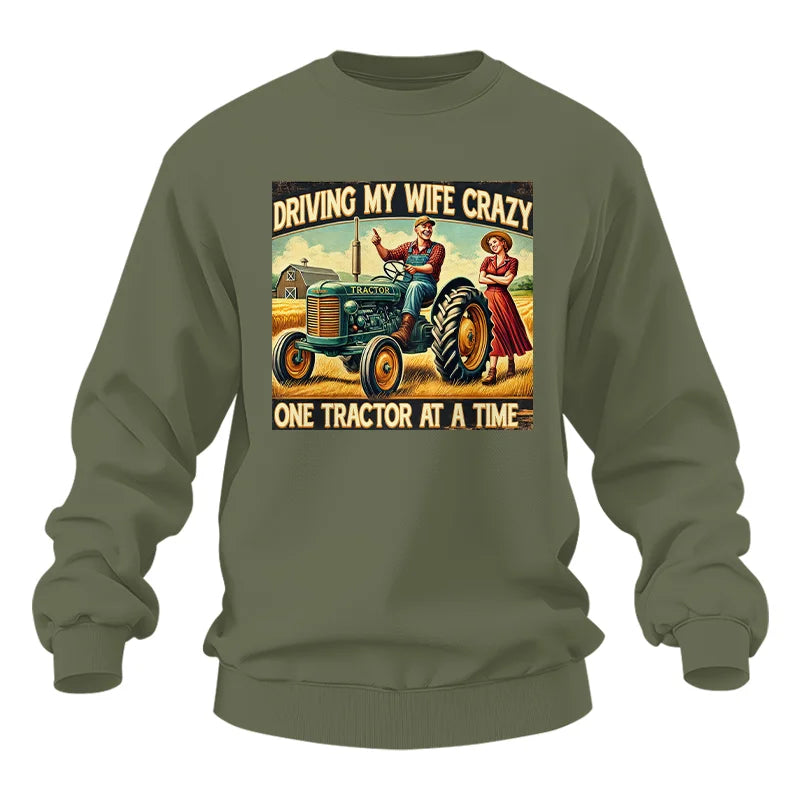 Image of Driving My Wife Crazy One Tractor At A Time - Unisex Heavy Blend™ Crewneck Sweatshirt