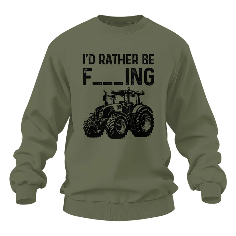 Funny I Would Rather Be Farming Tractor 1 - Unisex Heavy Blend™ Crewneck Sweatshirt