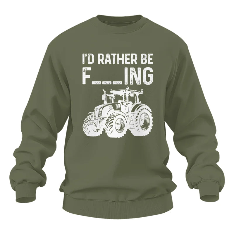 Funny I Would Rather Be Farming Tractor 2 - Unisex Heavy Blend™ Crewneck Sweatshirt