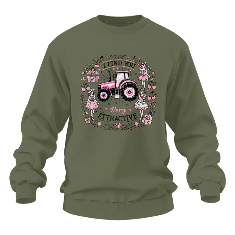 I Find You Very Attractive Pink Cherry - Unisex Heavy Blend™ Crewneck Sweatshirt