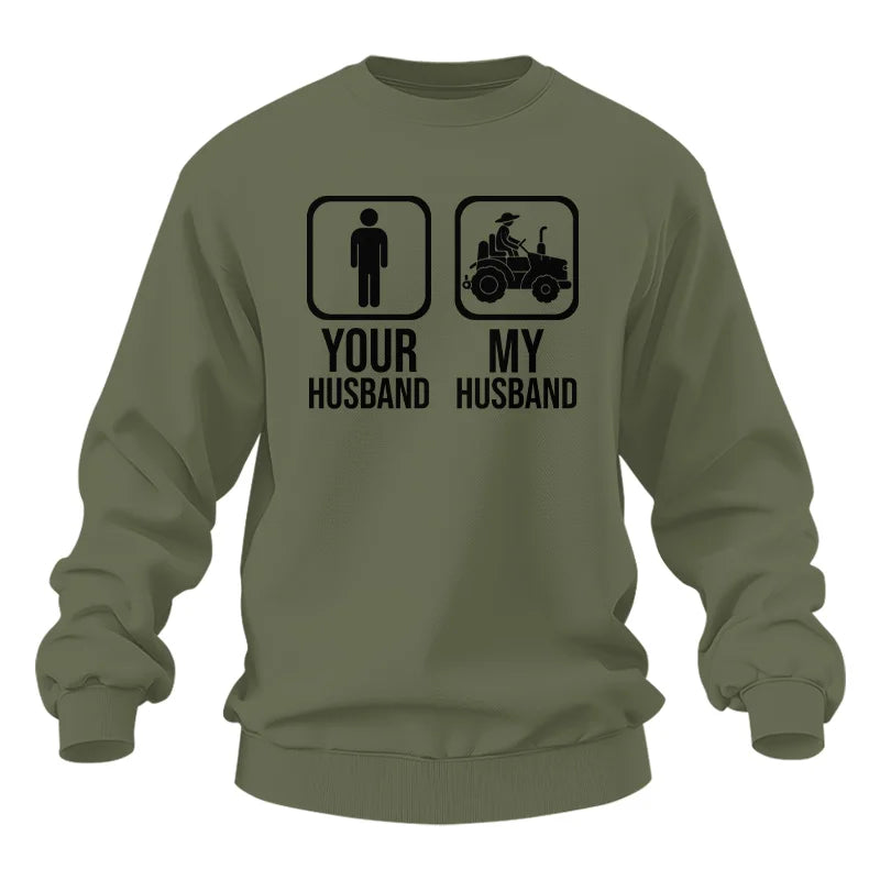 My Husband Is Cooler Than Yours Funny Farm Tractor 2 - Unisex Heavy Blend™ Crewneck Sweatshirt