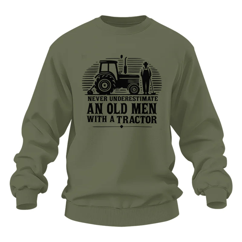 Never Underestimate An Old Men With A Tractor - Unisex Heavy Blend™ Crewneck Sweatshirt