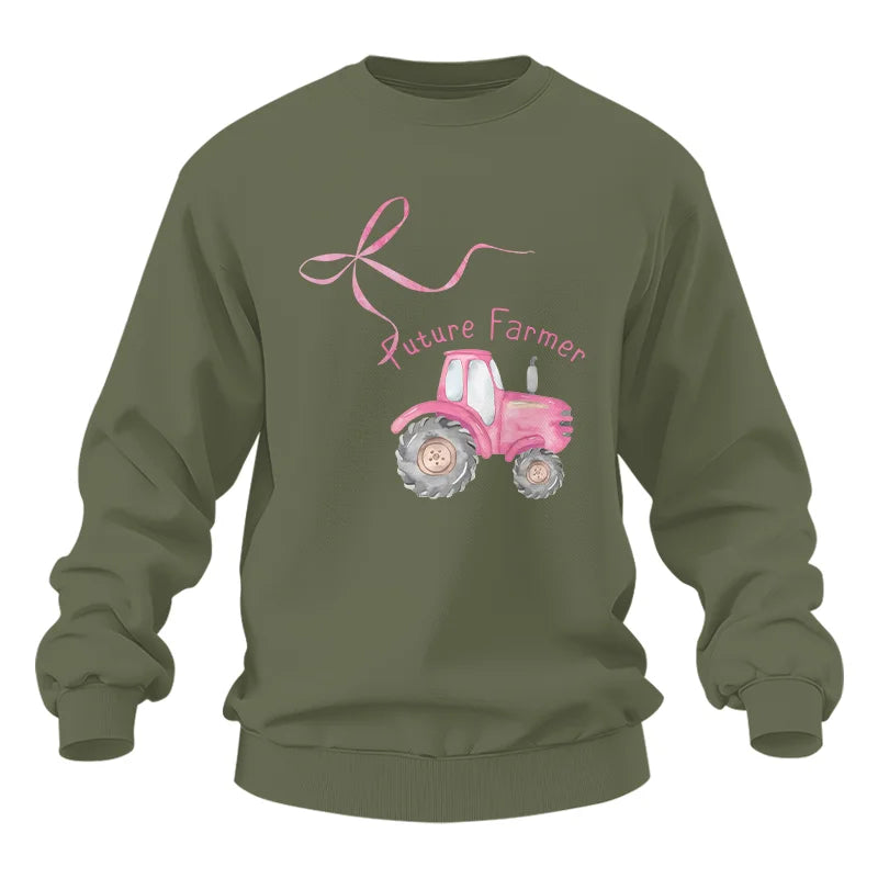 Pink Bow Cute Tractor - Unisex Heavy Blend™ Crewneck Sweatshirt