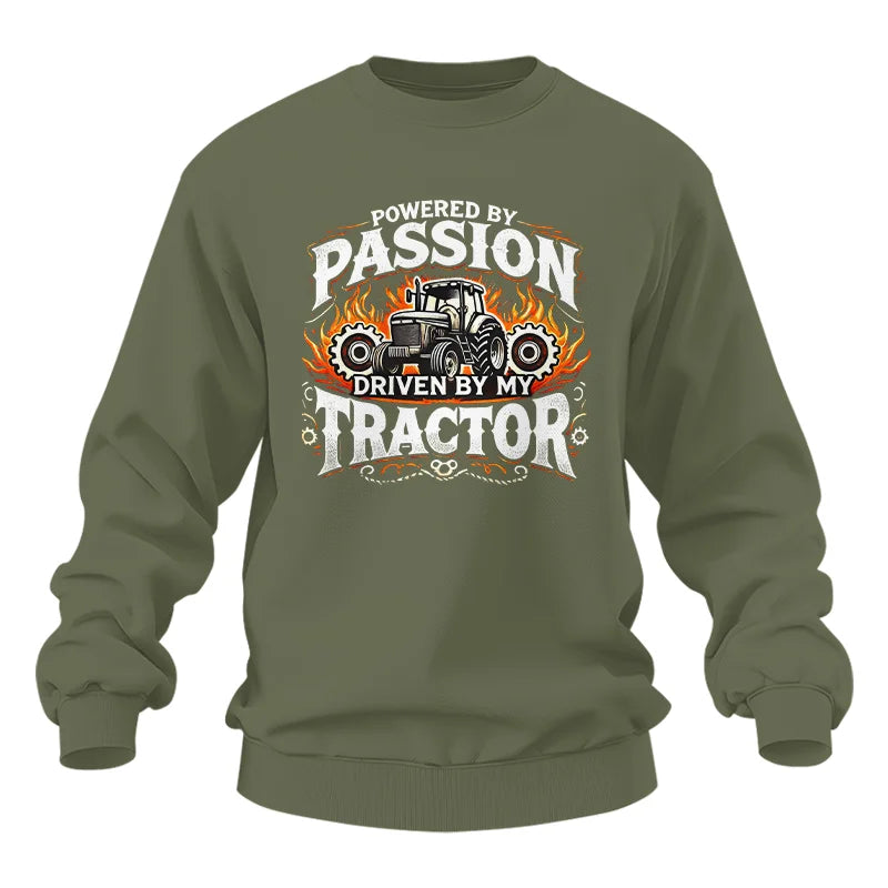 Powered By Passion Driven By My Tractor 1 - Unisex Heavy Blend™ Crewneck Sweatshirt