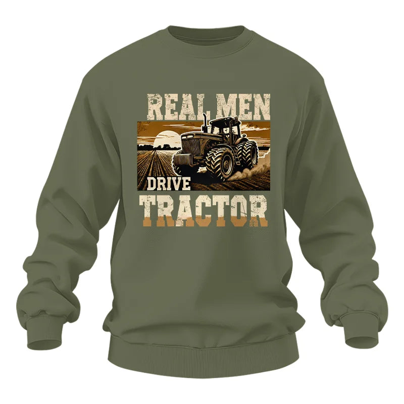 Real Men Drive Tractor - Unisex Heavy Blend™ Crewneck Sweatshirt