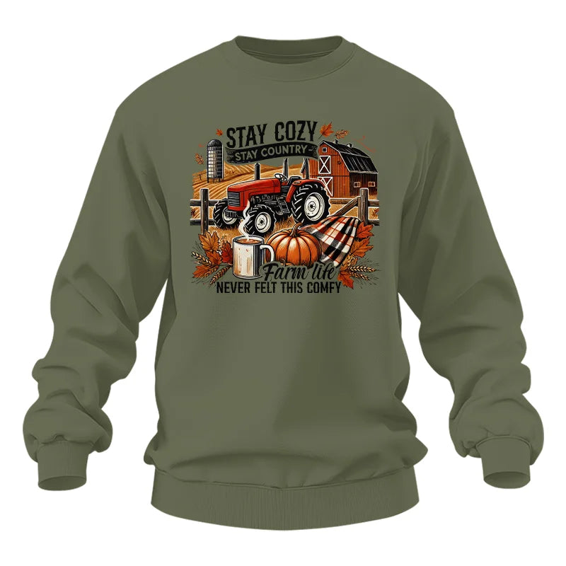 Stay Cozy_Stay Country_Farm Life Never Felt This Comfy - Unisex Heavy Blend™ Crewneck Sweatshirt