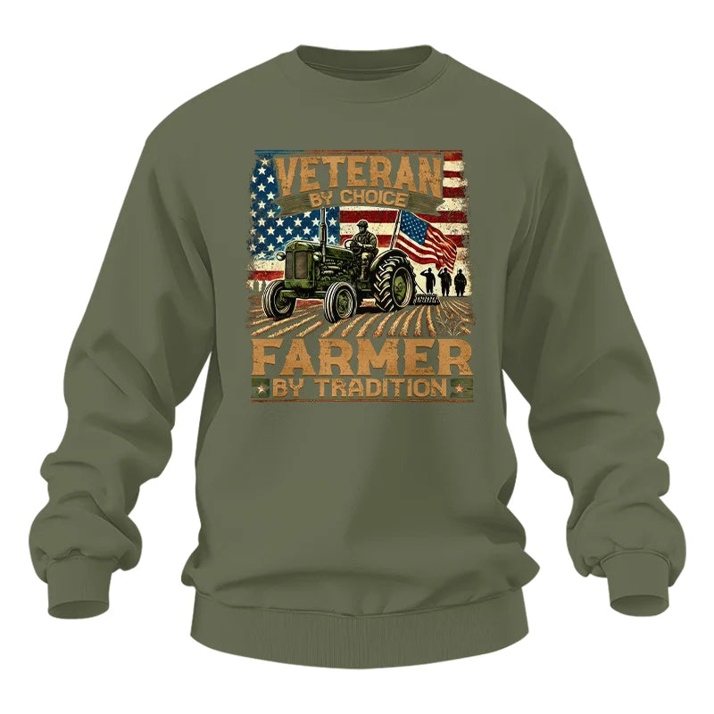 Image of Veteran Farmer Veteran By Choice_Farmer By Tradition - Unisex Heavy Blend™ Crewneck Sweatshirt