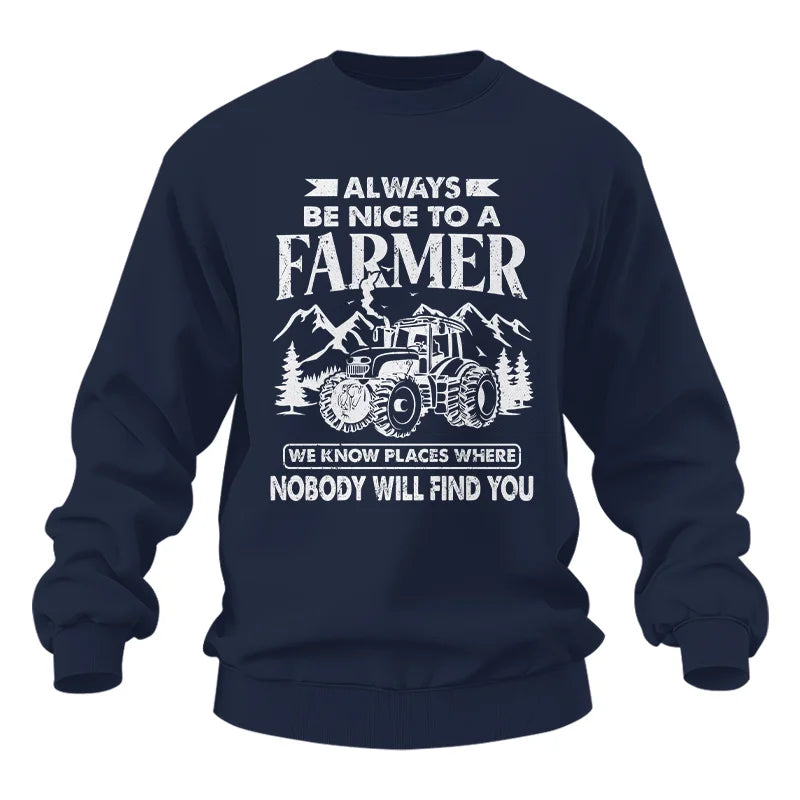 Nice Farmer Funny Tractor Rancher Farming - Unisex Heavy Blend™ Crewneck Sweatshirt