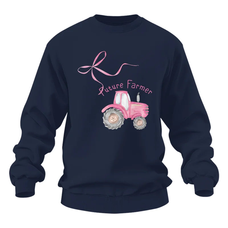 Pink Bow Cute Tractor - Unisex Heavy Blend™ Crewneck Sweatshirt