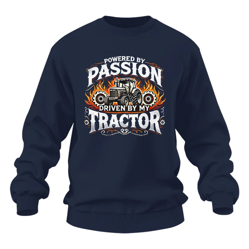 Image of Powered By Passion Driven By My Tractor 1 - Unisex Heavy Blend™ Crewneck Sweatshirt