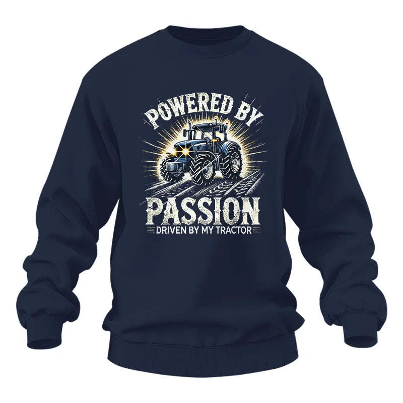 Image of Powered By Passion Driven By My Tractor - Unisex Heavy Blend™ Crewneck Sweatshirt