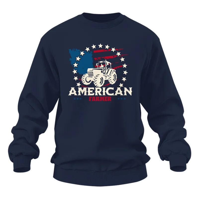 Proud To Be An American Farmer Citizen Veteran - Unisex Heavy Blend™ Crewneck Sweatshirt