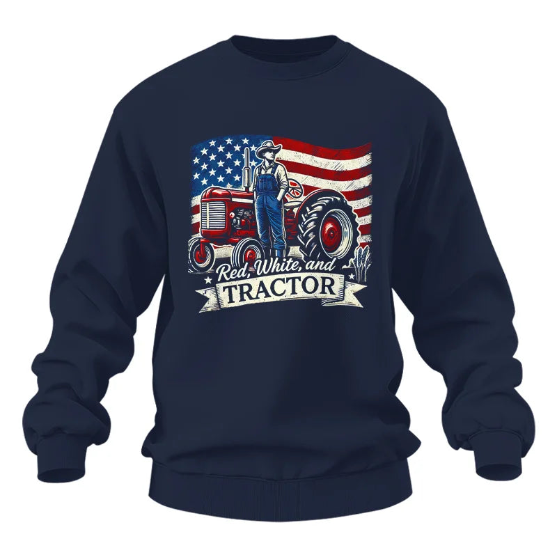 Red White And Tractor - Unisex Heavy Blend™ Crewneck Sweatshirt