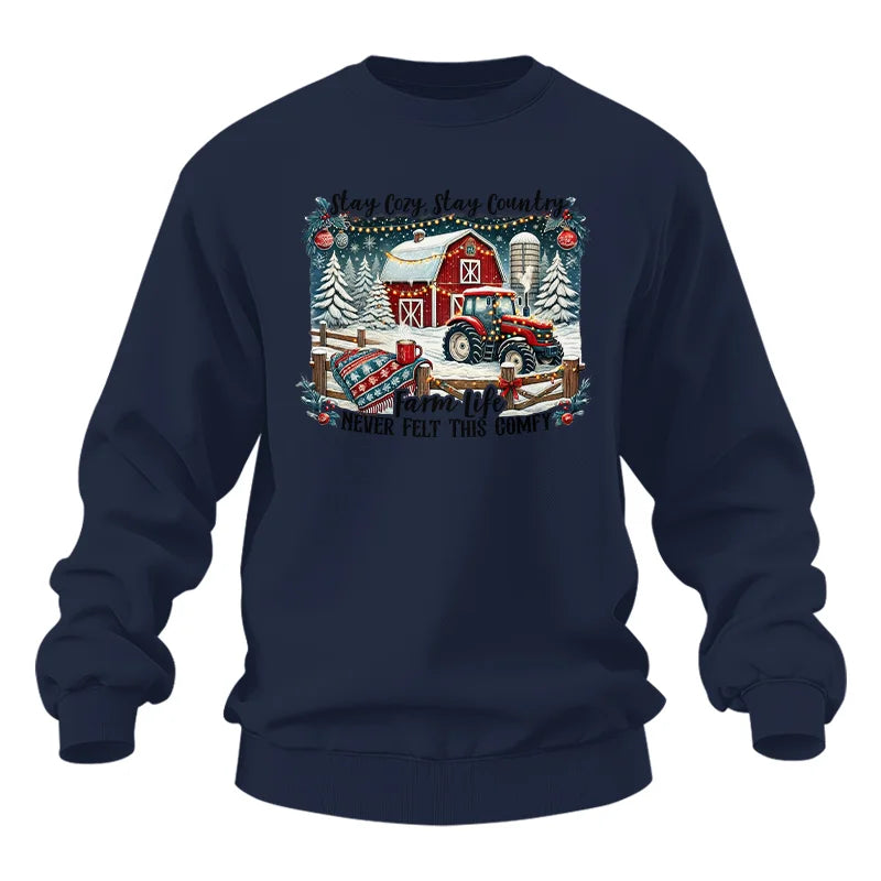 Stay Cozy_Stay Country_Farm Life Never Felt This Comfy 3 - Unisex Heavy Blend™ Crewneck Sweatshirt