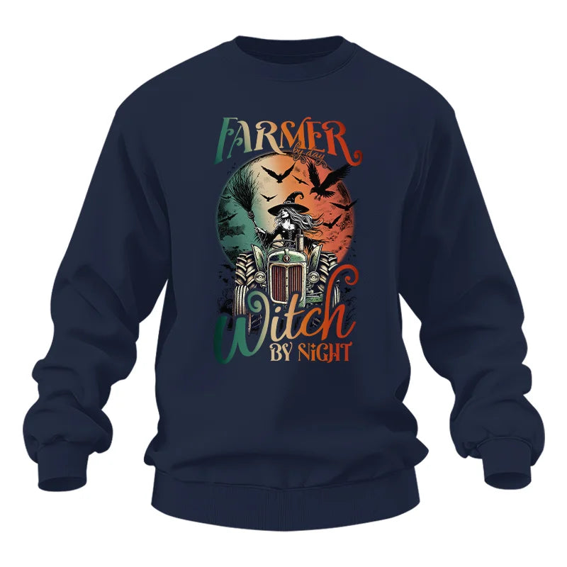 Tractor Halloween Farmer By Day Witch By Night - Unisex Heavy Blend™ Crewneck Sweatshirt