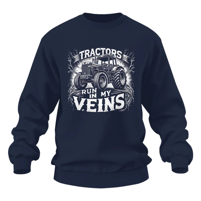 Tractors Run In My Veins - Unisex Heavy Blend™ Crewneck Sweatshirt