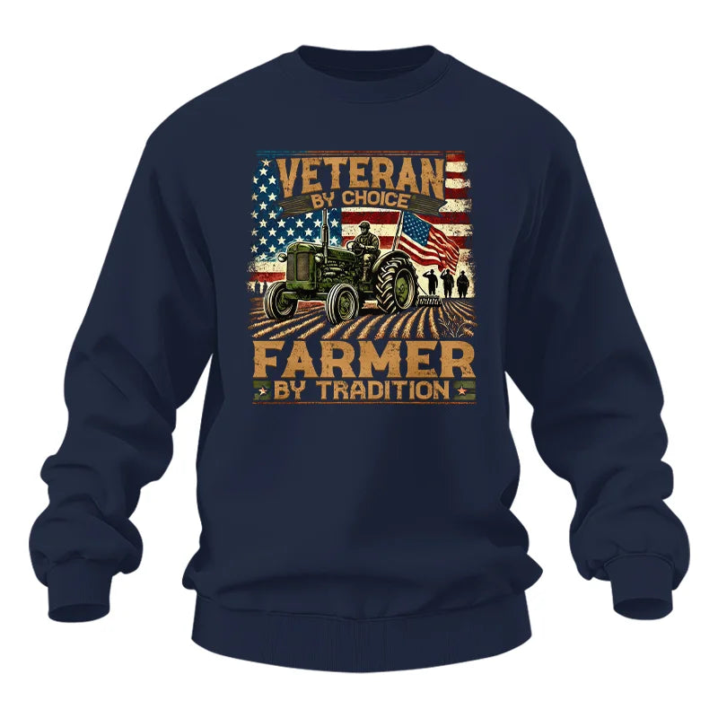 Veteran Farmer Veteran By Choice_Farmer By Tradition - Unisex Heavy Blend™ Crewneck Sweatshirt