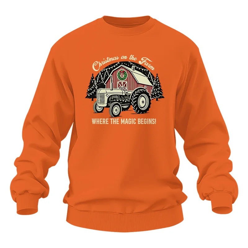 Image of Christmas on the Farm Where the Magic Begins! 3 - Unisex Heavy Blend™ Crewneck Sweatshirt