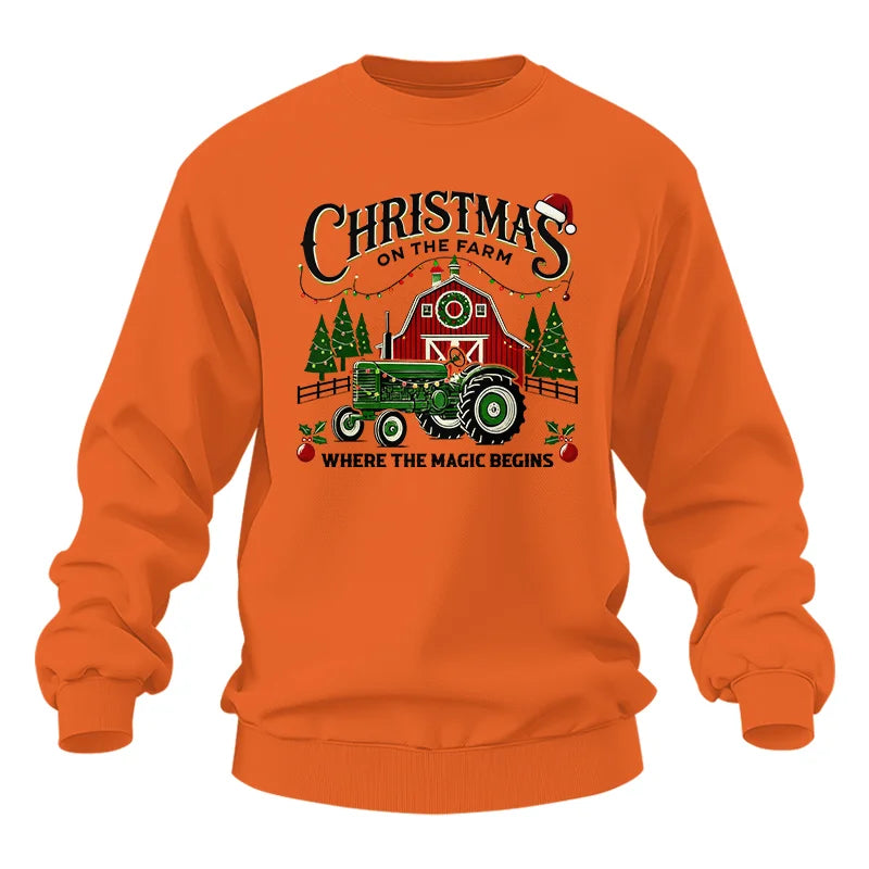 Christmas on the Farm Where the Magic Begins! 5 - Unisex Heavy Blend™ Crewneck Sweatshirt