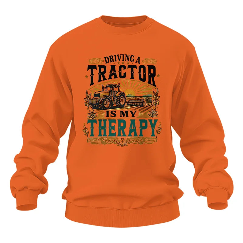 Driving A Tractor Is My Therapy - Unisex Heavy Blend™ Crewneck Sweatshirt