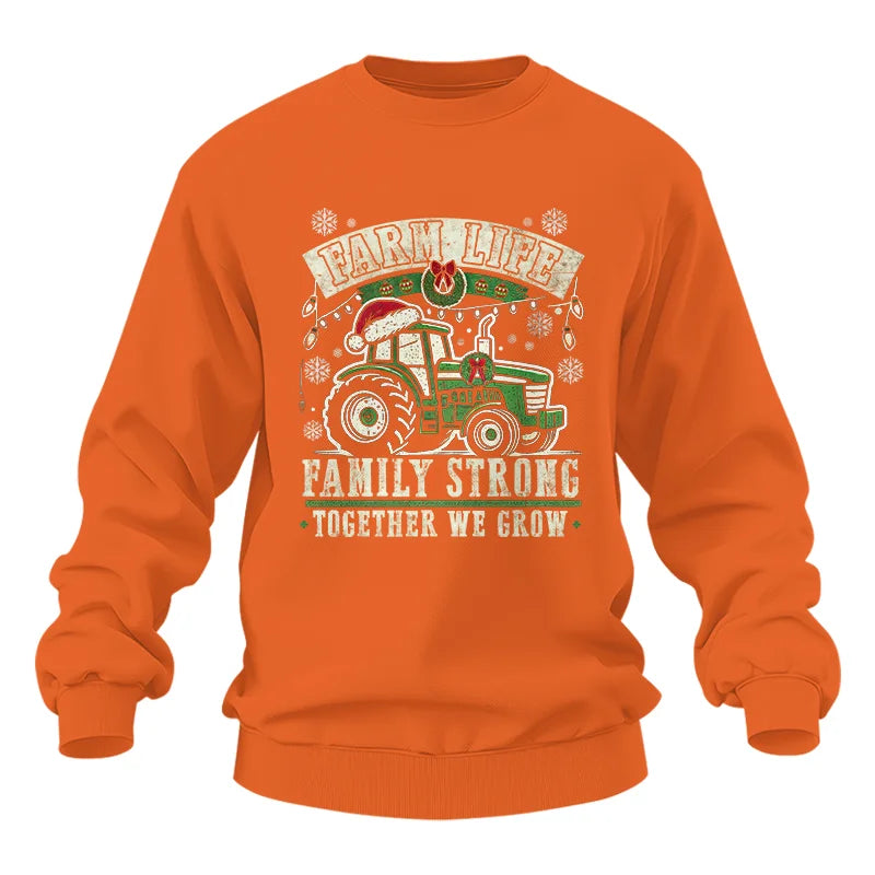 Image of Farm Life Family Strong Together We Grow - Unisex Heavy Blend™ Crewneck Sweatshirt