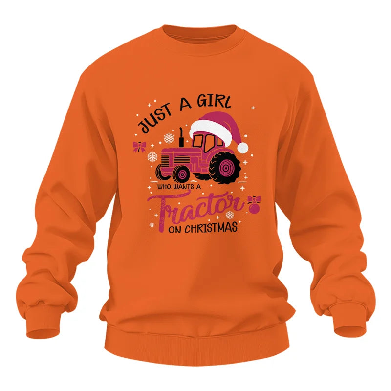 Just A Girl Who Want A Tractor On Christmas - Unisex Heavy Blend™ Crewneck Sweatshirt