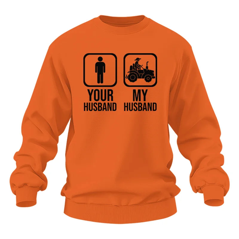 My Husband Is Cooler Than Yours Funny Farm Tractor 2 - Unisex Heavy Blend™ Crewneck Sweatshirt