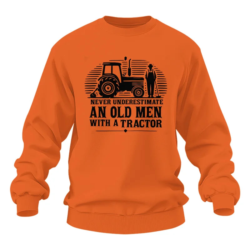 Never Underestimate An Old Men With A Tractor - Unisex Heavy Blend™ Crewneck Sweatshirt