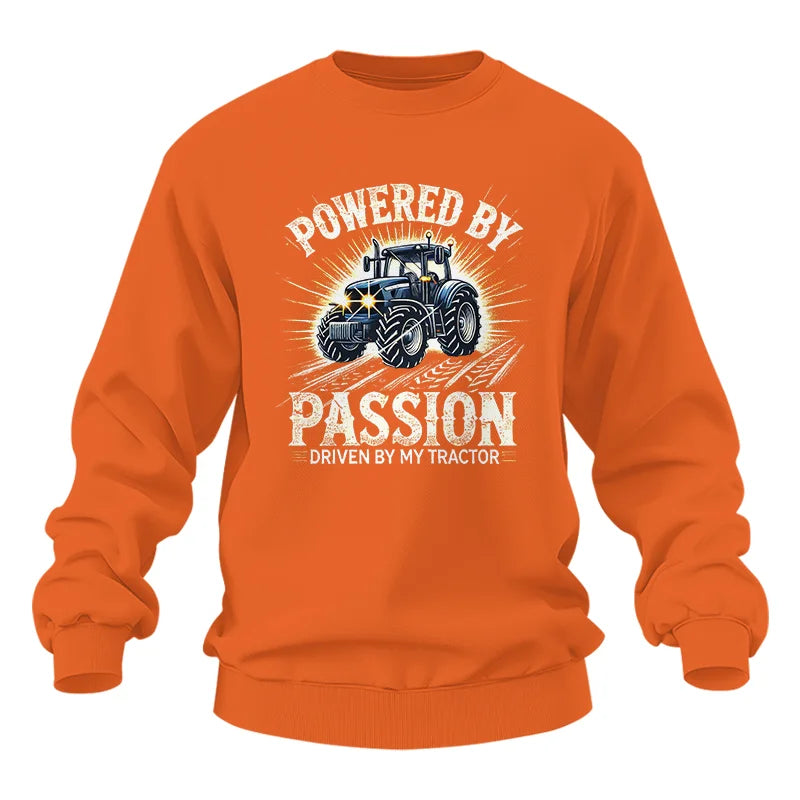 Image of Powered By Passion Driven By My Tractor - Unisex Heavy Blend™ Crewneck Sweatshirt