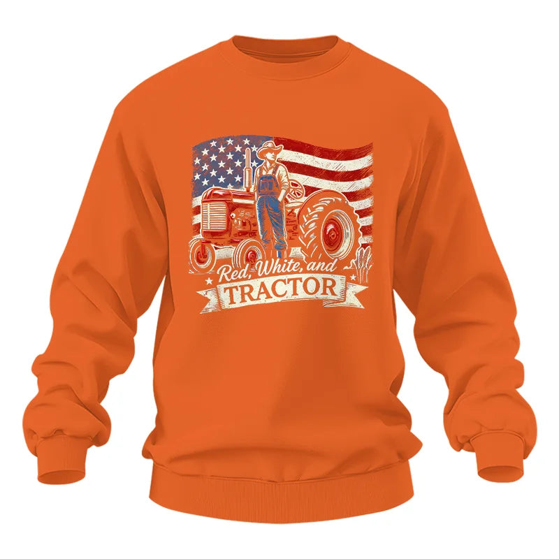 Image of Red White And Tractor - Unisex Heavy Blend™ Crewneck Sweatshirt