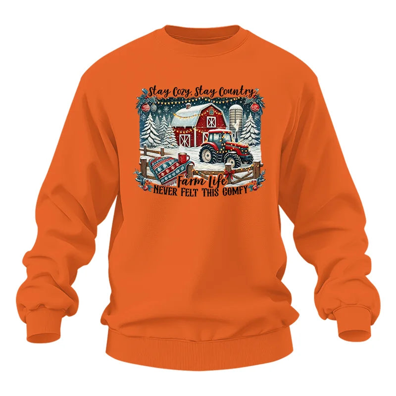 Stay Cozy_Stay Country_Farm Life Never Felt This Comfy 3 - Unisex Heavy Blend™ Crewneck Sweatshirt