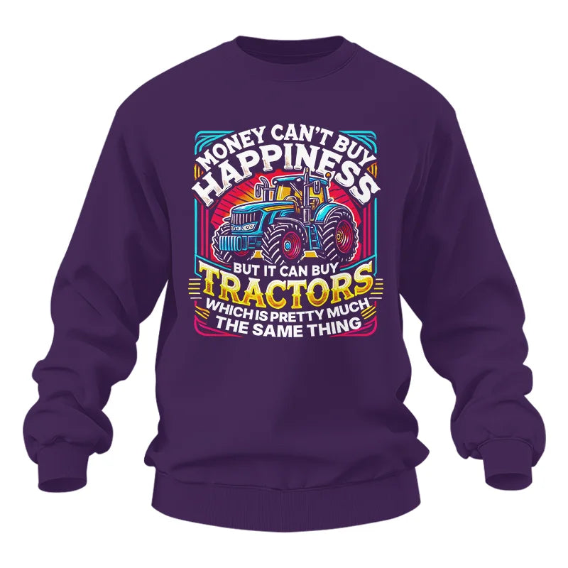 Image of Money Can't Buy Happiness Can Buy Tractors - Unisex Heavy Blend™ Crewneck Sweatshirt