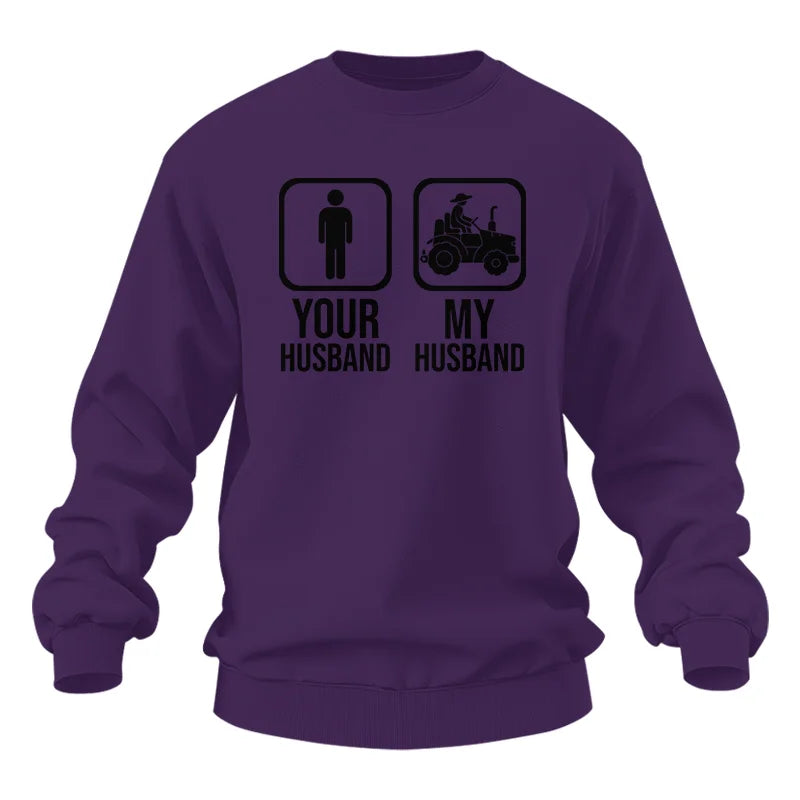 My Husband Is Cooler Than Yours Funny Farm Tractor 2 - Unisex Heavy Blend™ Crewneck Sweatshirt