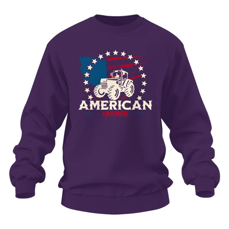 Proud To Be An American Farmer Citizen Veteran - Unisex Heavy Blend™ Crewneck Sweatshirt