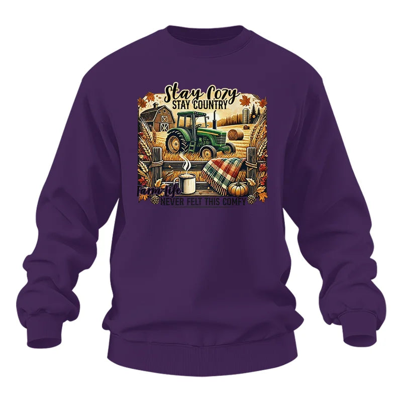 Stay Cozy_Stay Country_Farm Life Never Felt This Comfy 2 - Unisex Heavy Blend™ Crewneck Sweatshirt