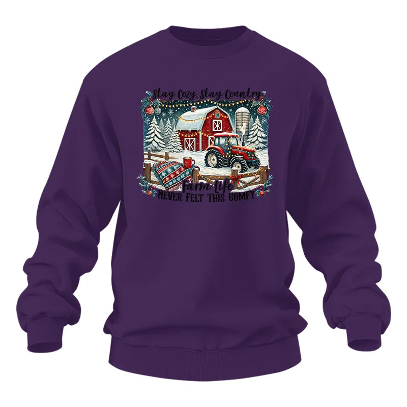 Stay Cozy_Stay Country_Farm Life Never Felt This Comfy 3 - Unisex Heavy Blend™ Crewneck Sweatshirt