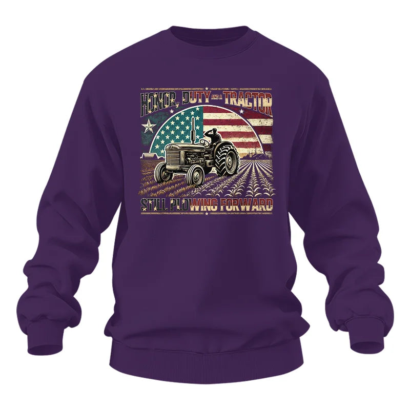 Veteran Farmer Honor Duty And A Tractor 1 - Unisex Heavy Blend™ Crewneck Sweatshirt