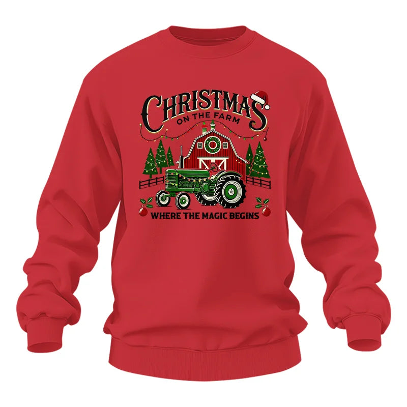 Christmas on the Farm Where the Magic Begins! 5 - Unisex Heavy Blend™ Crewneck Sweatshirt