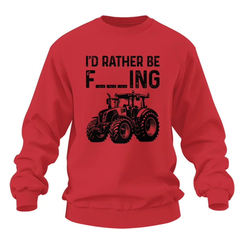 Image of Funny I Would Rather Be Farming Tractor 1 - Unisex Heavy Blend™ Crewneck Sweatshirt