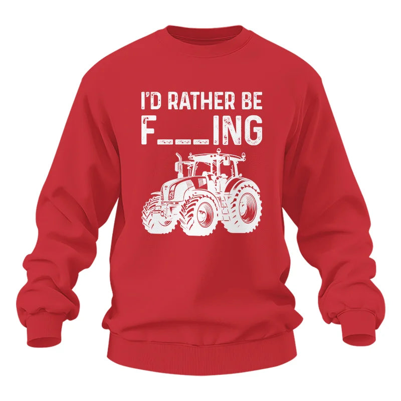 Image of Funny I Would Rather Be Farming Tractor 2 - Unisex Heavy Blend™ Crewneck Sweatshirt