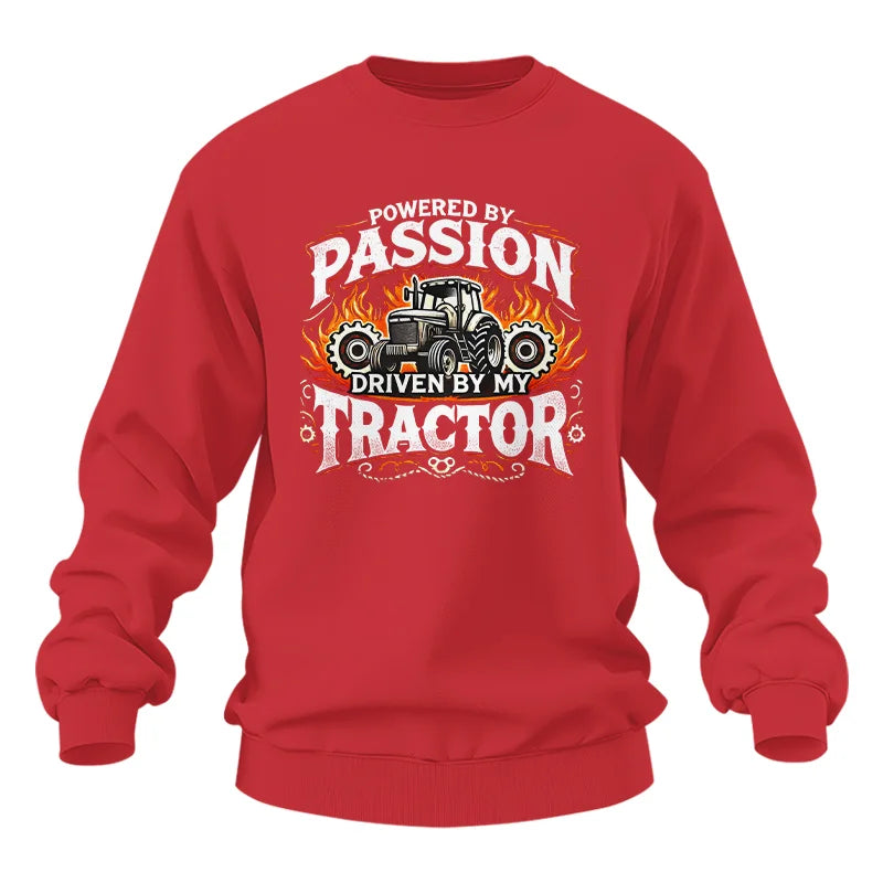 Powered By Passion Driven By My Tractor 1 - Unisex Heavy Blend™ Crewneck Sweatshirt